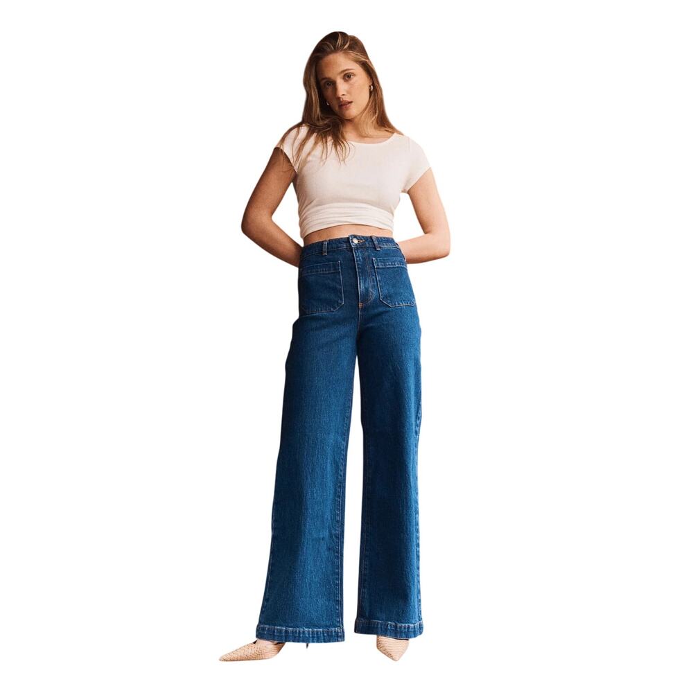 Rolla’s Women's Sailor High Waist Wide Leg Jeans Size 26 Short